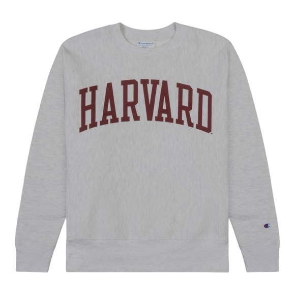Champion Reverse Weave HARVARD Gray Heathered Crew Neck Sweatshirt Men’s Medium - Picture 4 of 10